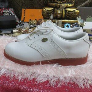 BOGO Vintage Arnold Palmer AP2500 Women's White Professional Golf Saddle Shoes